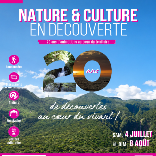 Visuel du programme Nature & Culture en Découverte 2026 - 20 ans 