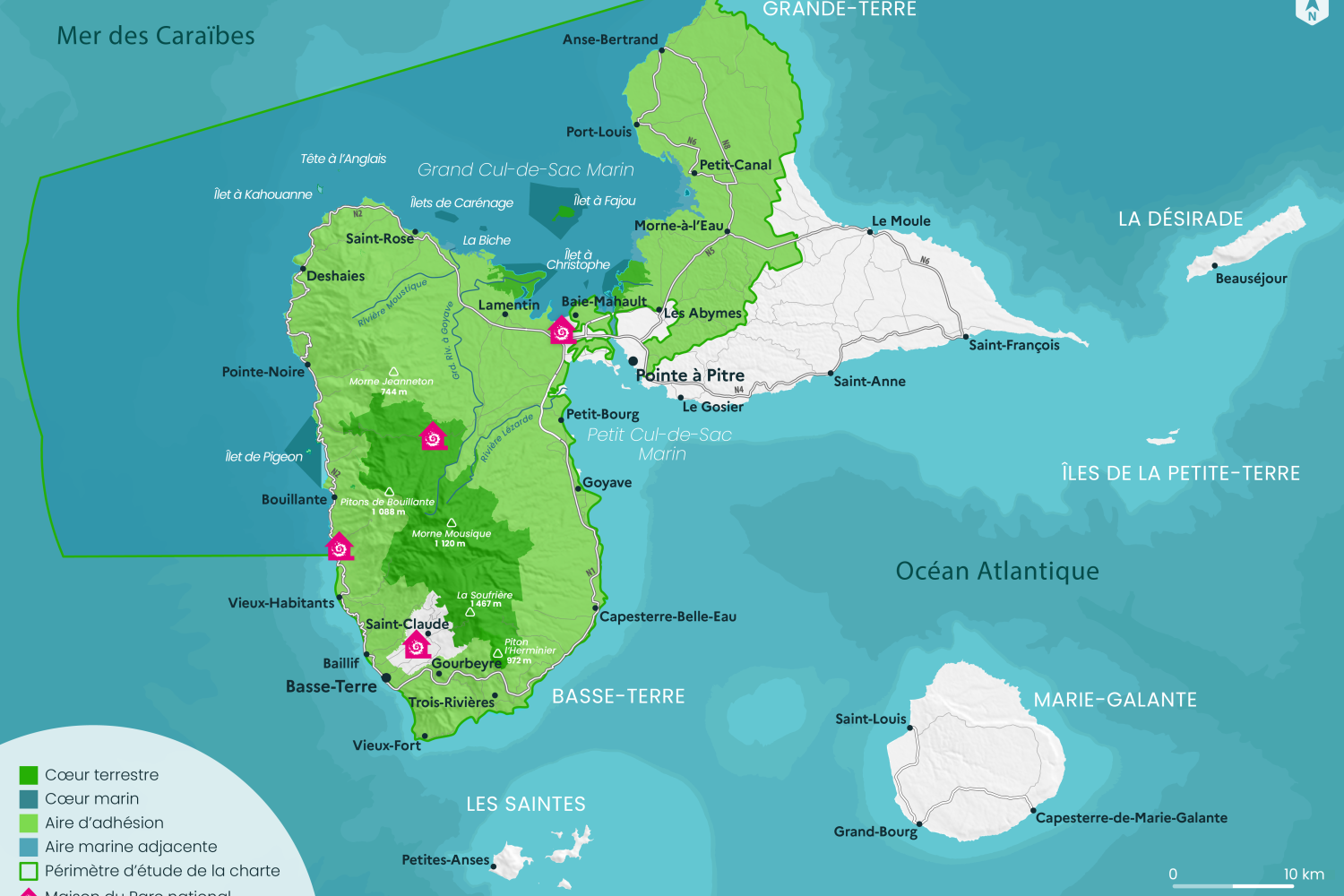 Carte du PN Guadeloupe